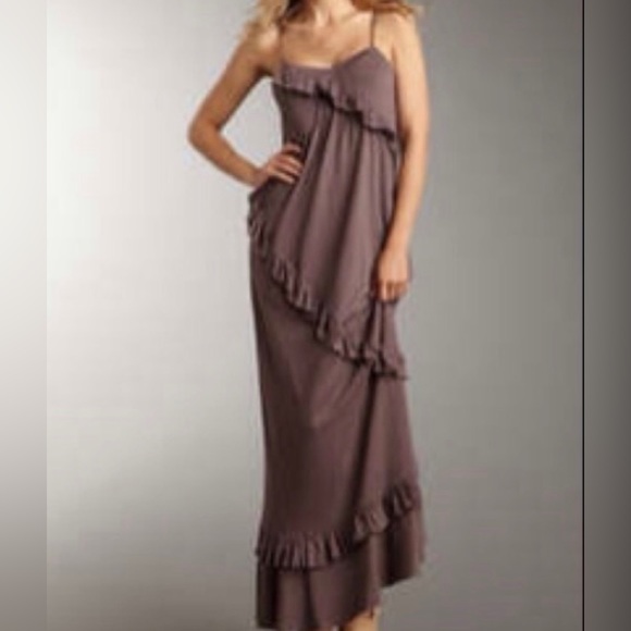 Vivienne Tam Dresses & Skirts - Vivienne Tam Maxi Dress Ruffles Brown S